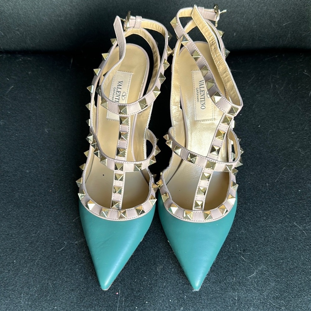 Valentino Ankle Strap Pump Leather Green 36
